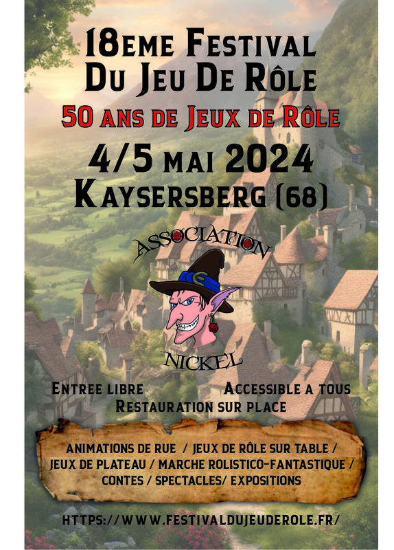 18ème Festival du jeu de rôle : 4/5 mai à Kaysersberg