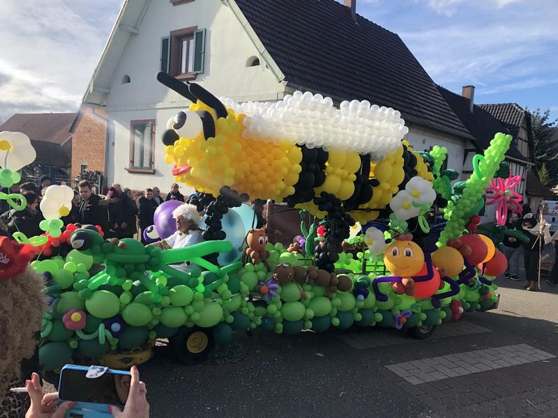 Décoration pour professionnels en ballons Carnaval Gambsheim, Alsace